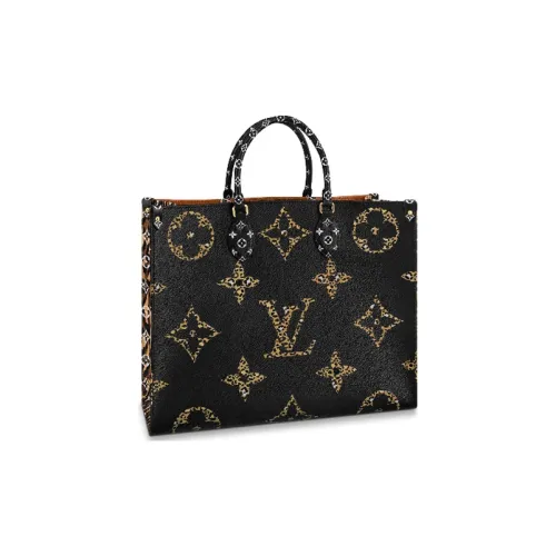 LOUIS VUITTON ONTHEGO Холст Jungle Сумка Сумка-тоут Сумка для покупок Сумка через плечо Сумка для женщин Черный