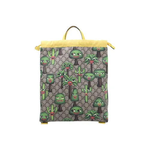 GUCCI Canvas с кожаными вставками рюкзак детский цвет эбен многоцветный