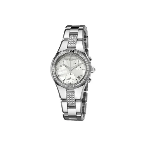 Baume Mercier Lingni Collection Кварцевый механизм Женские часы 32 мм Белый циферблат Корпус из нержавеющей стали