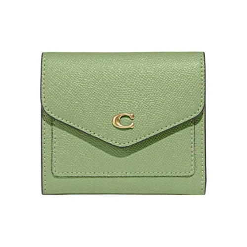 COACH Wyn Кожа Кошелек Женские Травяной зеленый