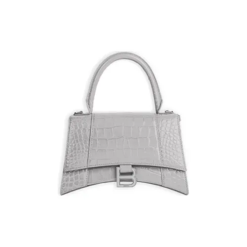 Balenciaga HOURGLASS Телячья кожа Сумка Hourglass Сумка через плечо Сумка Маленькая Женская Серый