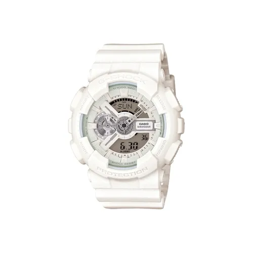 CASIO Liquid Crystal Analog Dual Display Series Кварцевый механизм Резиновый ремешок Часы Мужские Циферблат серый GA 110BC 7A