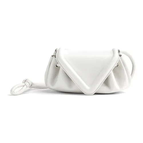 Bottega Veneta Beak Овечья шкура Сумка через плечо Маленькая Женская Белая