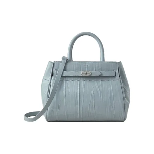 Mulberry Bayswater Cloud Crepe Leather Crossbody Bag Women's Light Blue Мульберри Bayswater Cloud Crepe Кожа Сумка через плечо Женская Светло-голубая