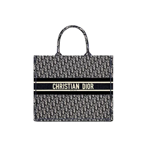 DIOR BookTote Бархат Вышивка Сумка для покупок Тоут Сумка Сумка для покупок Сумка Обычный Женские Синий