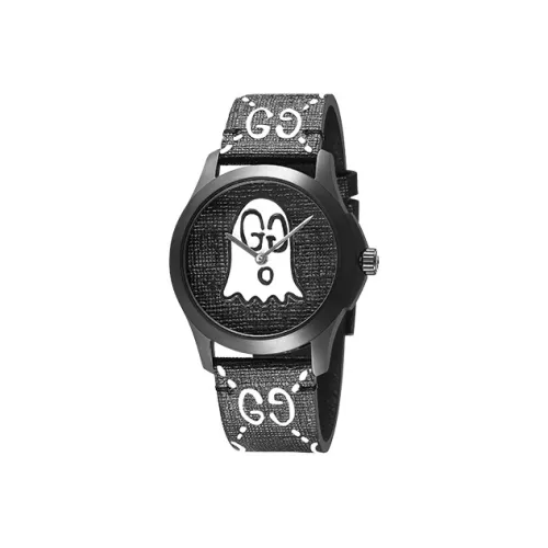 GUCCI G Timeless Collection Кварцевые часы Кожаный ремешок Черный циферблат Унисекс