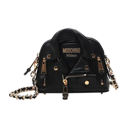 MOSCHINO Сумка через плечо из коровьей кожи маленькая женская черная