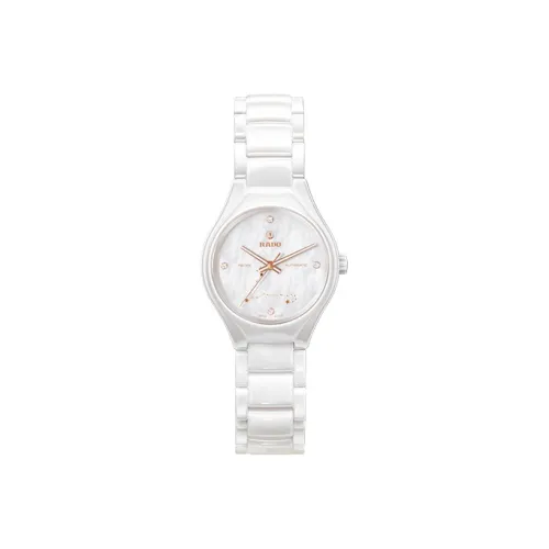 RADO Realme Collection Автоматический Механический Механизм Женские Часы 30 мм Белый Циферблат Керамические Оправа Керамический Ремешок