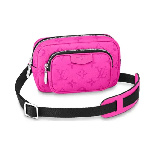 LOUIS VUITTON Клатч из коровьей кожи женский розовый красный