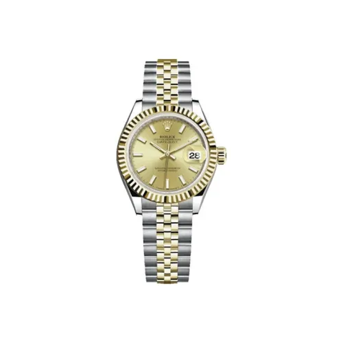 ROLEX Автоматический Механический Movement Женские Women's Apparel Log Series Часы 28 мм Золотой