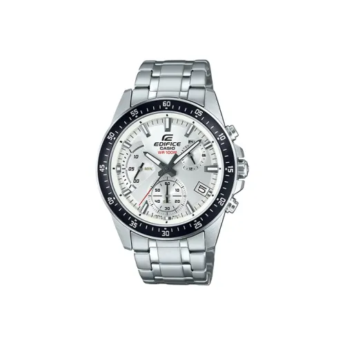 CASIO EDIFICE Кварцевый механизм нержавеющая сталь ремешок мужские часы белый циферблат