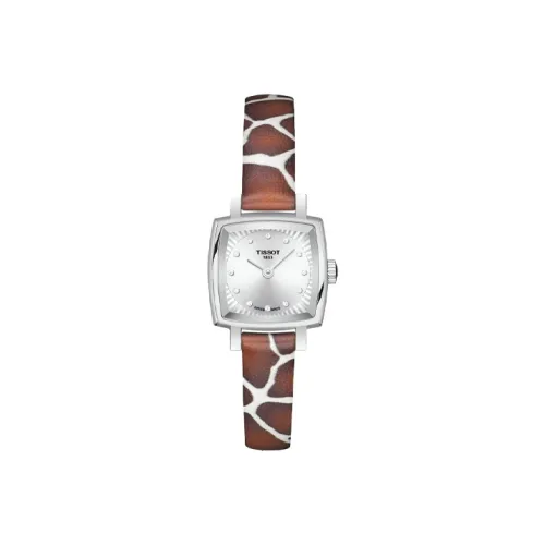 Tissot Little Cute Series Кварцевый механизм Женские часы 20 мм Серебристый циферблат Корпус из нержавеющей стали Кожаный ремешок