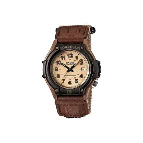 CASIO Forester Collection Лес Man Кварцевый механизм Нейлоновый ремешок Часы Женские Часы Желтый циферблат