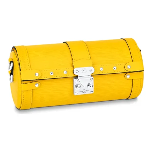 LOUIS VUITTON Papillon Кожа Ручная Сумка Сумка через плечо Женская Желтая