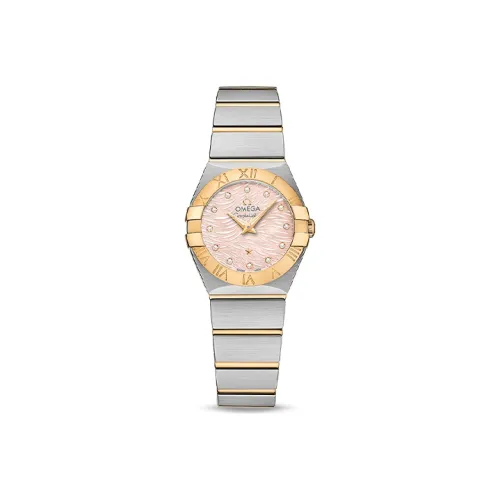 OMEGA Quartz Movement Женские Constellation Collection Часы 24 мм Розовые