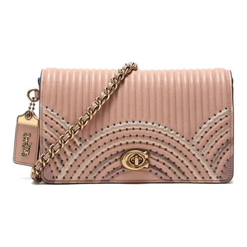 COACH Dinky Кожа Сумка через плечо Сумка на плечо Маленькая Женская Смешанная Нюдово-розовая