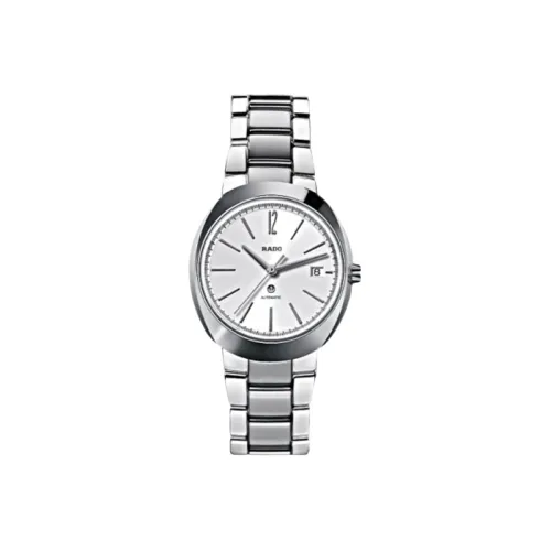 RADO Автоматический Механический Movement Женские Часы Diamond Star Founder Collection, 38,2 мм, Серебряные