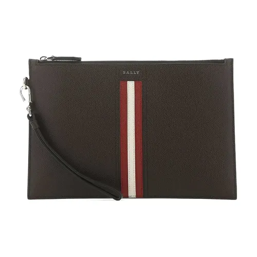 BALLY Клатч из коровьей кожи мужской коричневый