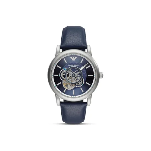 EMPORIO ARMANI Механические Мужские Часы 43 мм Синий