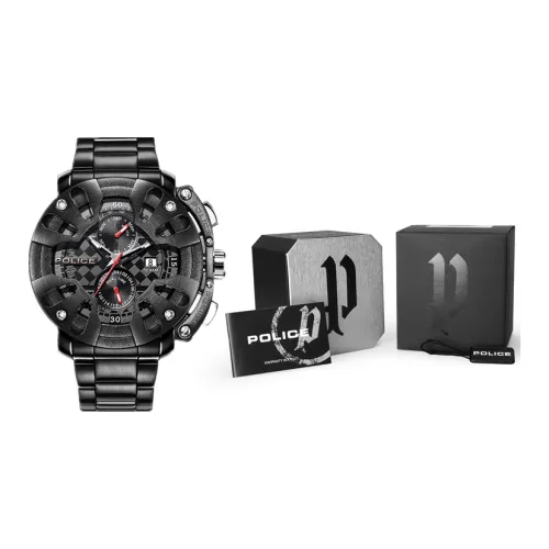 Police Кварцевый механизм Мужские Часы Alien Collection Черные