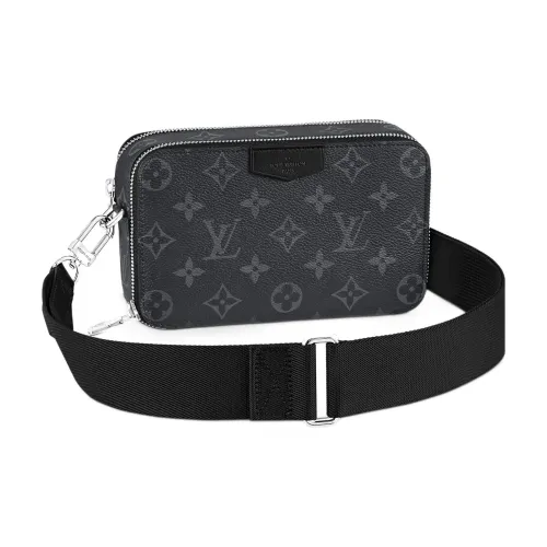 LOUIS VUITTON ALPHA Кошелек из коровьей кожи сумка через плечо стандартный мужской черный