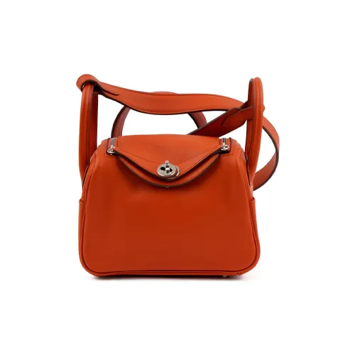 HERMES Lindy Swift Телячья кожа Сумка Сумка через плечо Сумка через плечо Мини Женские Terre Battue Кунжут Red Earth Кунжут