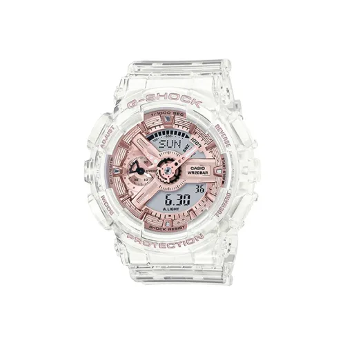 Г Shock WOMAN Ледяная Тяжелость Кварцевый Механизм Смольный Ремешок Часы Женские Часы Золотой Циферблат