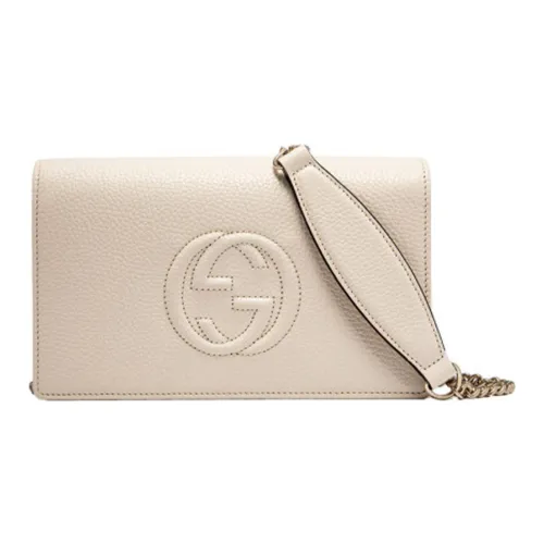 GUCCI Soho Кожа Кошелек Сумка через плечо Женская Белая