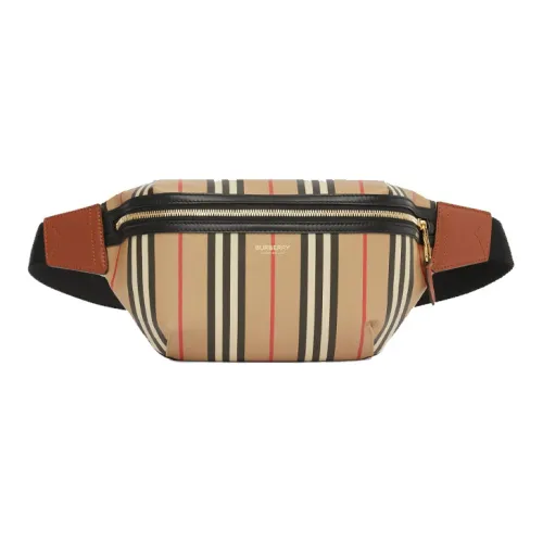 Burberry Экологичный Холст Sonny Sling Сумка Сумка через плечо Бананка Стандартная Унисекс Бежевый