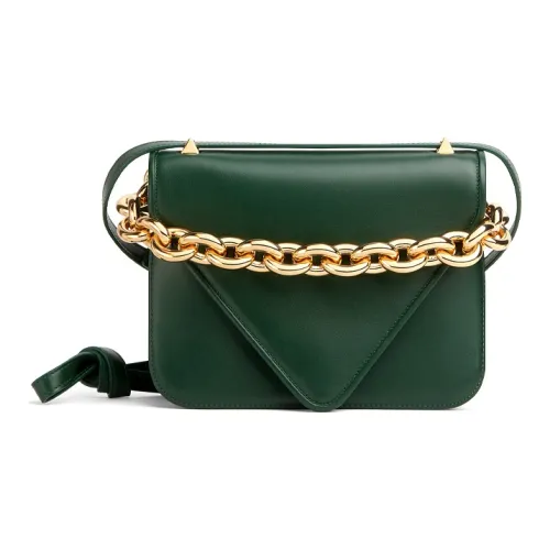 Bottega Veneta Сумка через плечо из коровьей кожи женская темно-зеленая