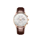 RGA1699-Золотой корпус, белый циферблат, коричневый кожаный ремешок
