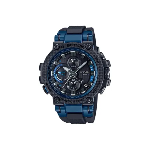 CASIO MTG Series Солнечный механизм Смольный ремешок Часы Мужские Черный циферблат