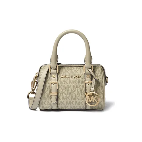 MICHAEL KORS Bedford Искусственная кожа Бостон Сумка Цилиндрическая Сумка Сумка через плечо Мини Женская Армейский зеленый