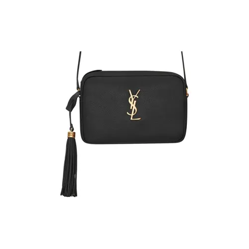 SAINT LAURENT LOU Sheepskin Camera Bag Crossbody Bag Women's Black