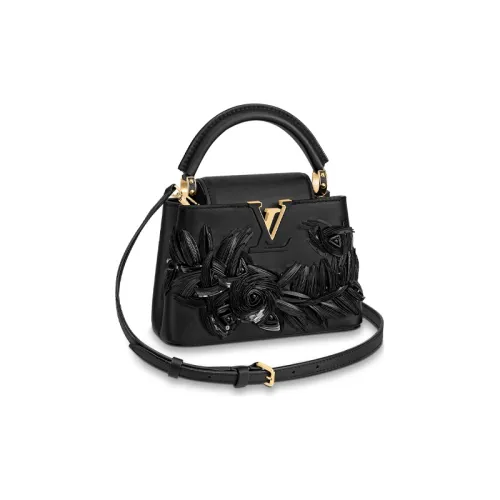 LOUIS VUITTON Capucines Телячья кожа Сумка Сумка через плечо Сумка через плечо Мини Женская Черная