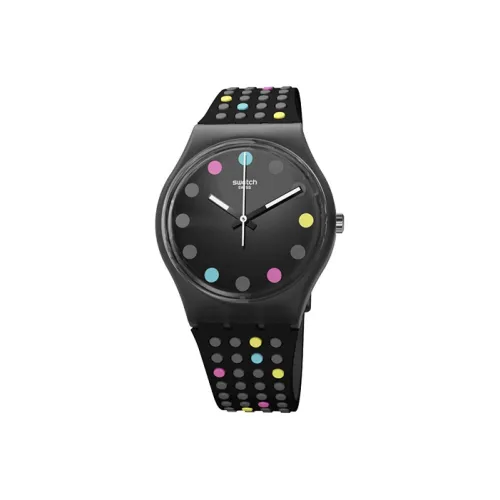 SWATCH Originals Collection Кварцевый механизм Унисекс Часы 34 мм Черный циферблат Пластиковый корпус часов