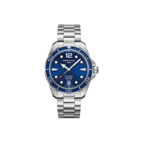 Certina Кварцевый механизм Мужские часы 43 мм Синий