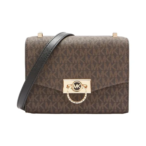 MICHAEL KORS MICHAEL KORS Handbag Collection Hendri Кожа Сумка через плечо Женская Коричневый Черный