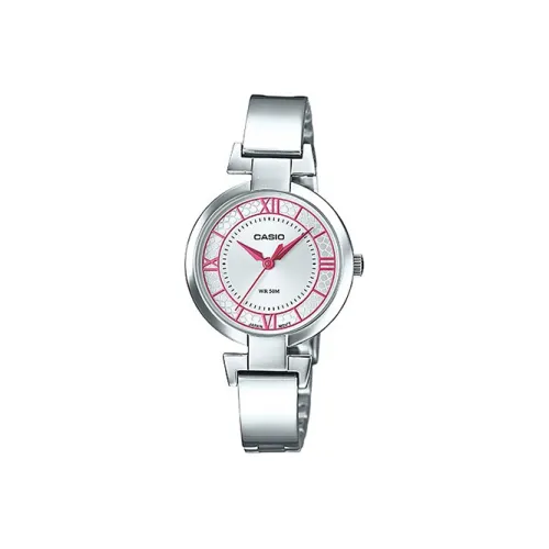 CASIO Standard Series Кварцевый механизм часы с ремешком из нержавеющей стали женские часы серебристый циферблат