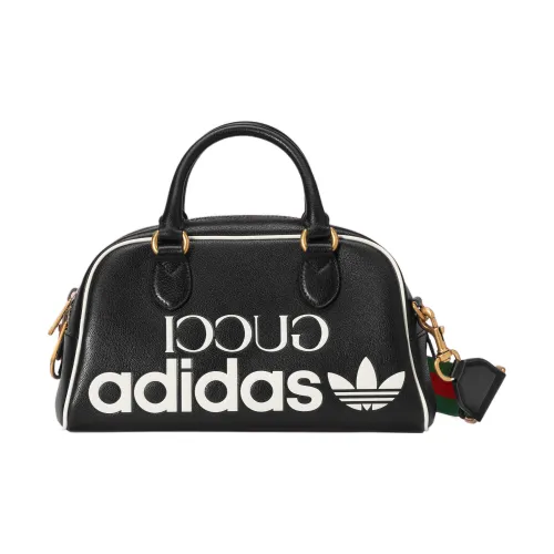GUCCI Adidas Коллаборация Кожа Сумка Сумка через плечо Дорожная сумка Мини Мужская Черная
