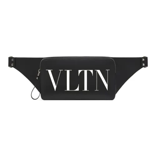 Valentino VLTN Корова Кожа Sling Сумка Сумка через плечо Банан Мужской Черный