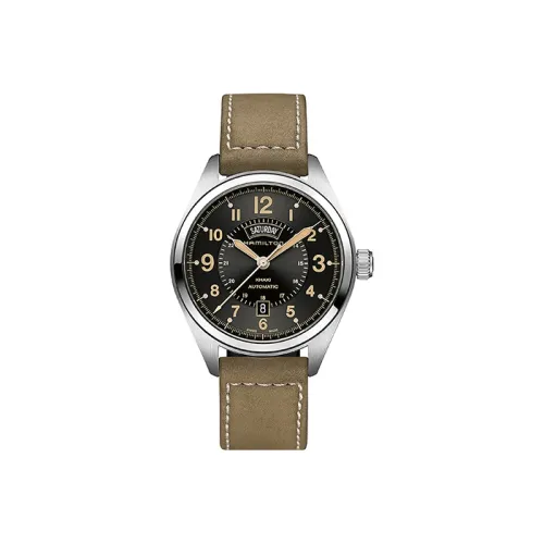 HAMILTON Khaki Field Series Автоматический Механический Часы Мужские 42 мм Черный Циферблат