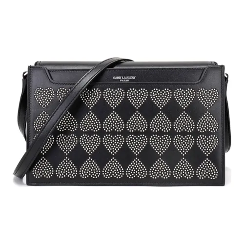 SAINT LAURENT Сумка через плечо из коровьей кожи женская черная