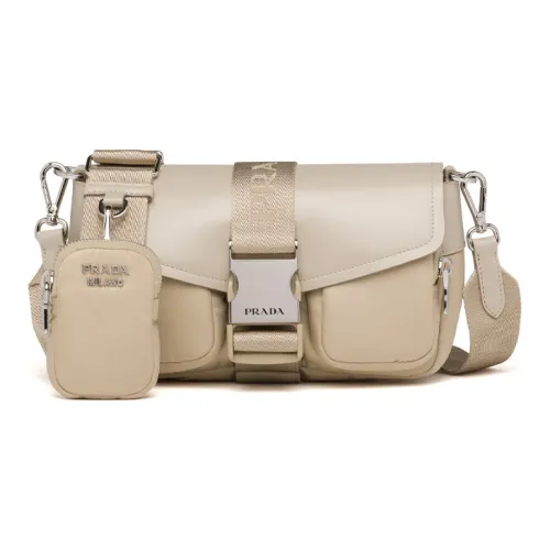 PRADA Сумка через плечо из кожи женская пустыня бежевый