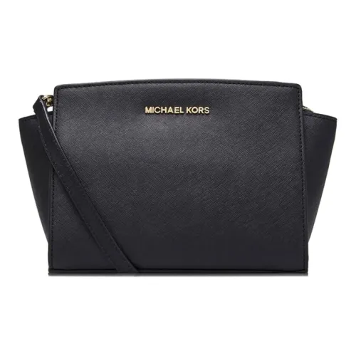 MICHAEL KORS Selma Кожа Курьерская Сумка Сумка через плечо Мини Женская Черная