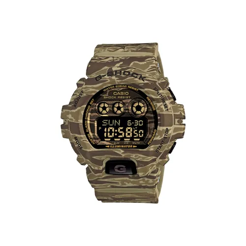 CASIO DIGITAL Collection THREE Глаза Кварцевый механизм Смола Ремешок Часы Мужские Многоцветный Циферблат часов GD X6900CM 5