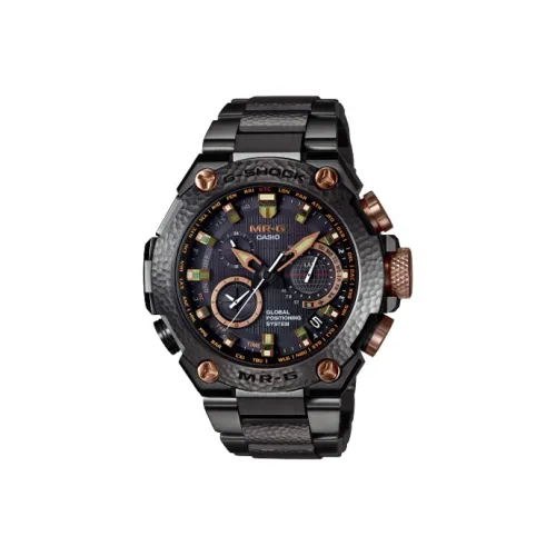 CASIO MR G Series Солнечный Кварцевый механизм Титан Ремешок Часы Мужские Черный Циферблат