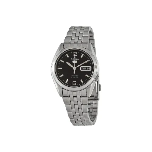 SEIKO 5 Collection Автоматический Механический Механизм Нержавеющая Сталь Ремешок Часы Мужские Черный Циферблат