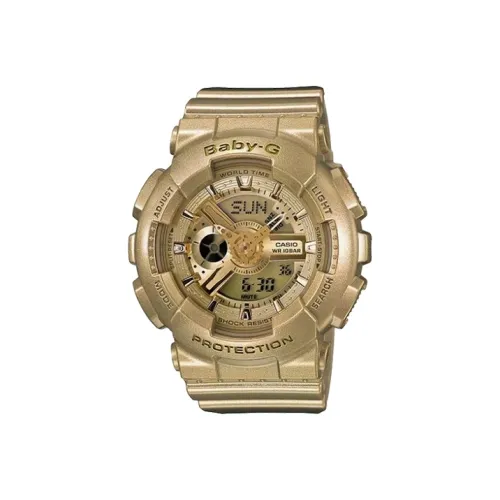 CASIO Baby Кварцевый механизм Смольный ремешок Часы Женские часы Золотой циферблат