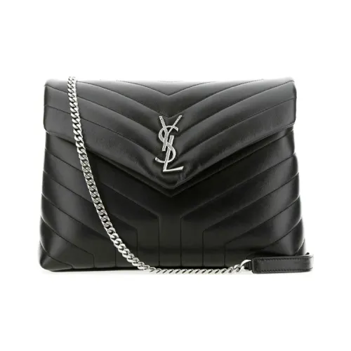 SAINT LAURENT LOULOU Сумка через плечо из телячьей кожи сумка на плечо женская черная